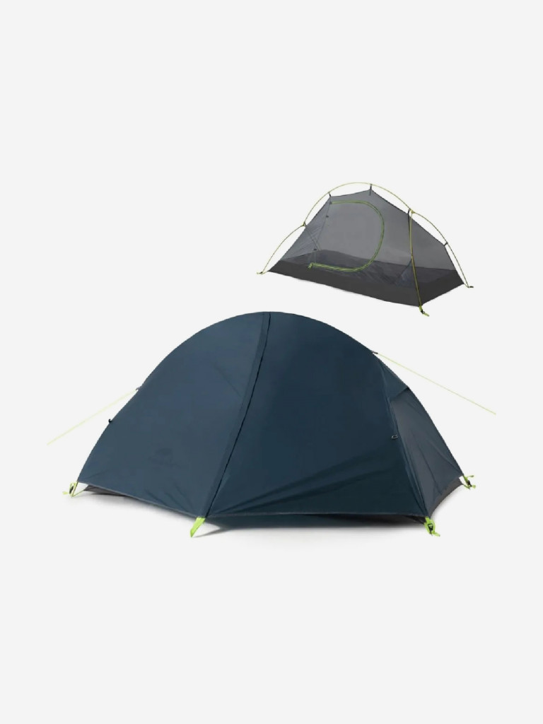 Палатка одноместная Naturehike NH18A095-D 20D сверхлегкая с ковриком трехсезонная