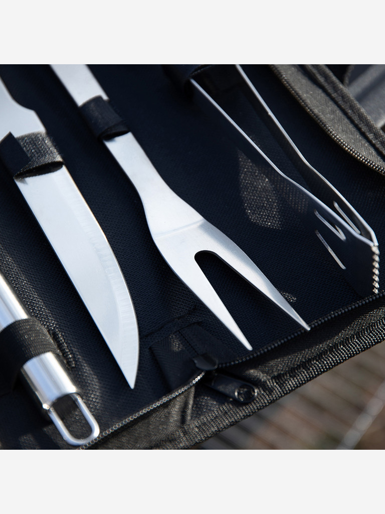 GRILLBOOM Набор для гриля 5 в 1, нерж. сталь 420/410, в защитном чехле