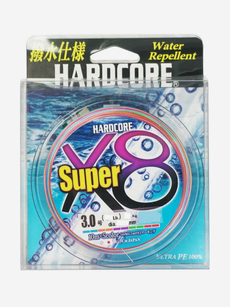 Duel/Yo-zuri, Шнур PE Hardcore Super X8, 300м, 0.6, мультиколор, арт.H4320-5C