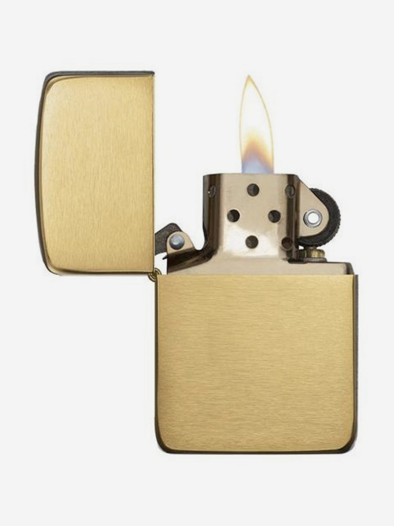 Зажигалка Zippo 1941B Replica Brushed Brass, золотистая матовая