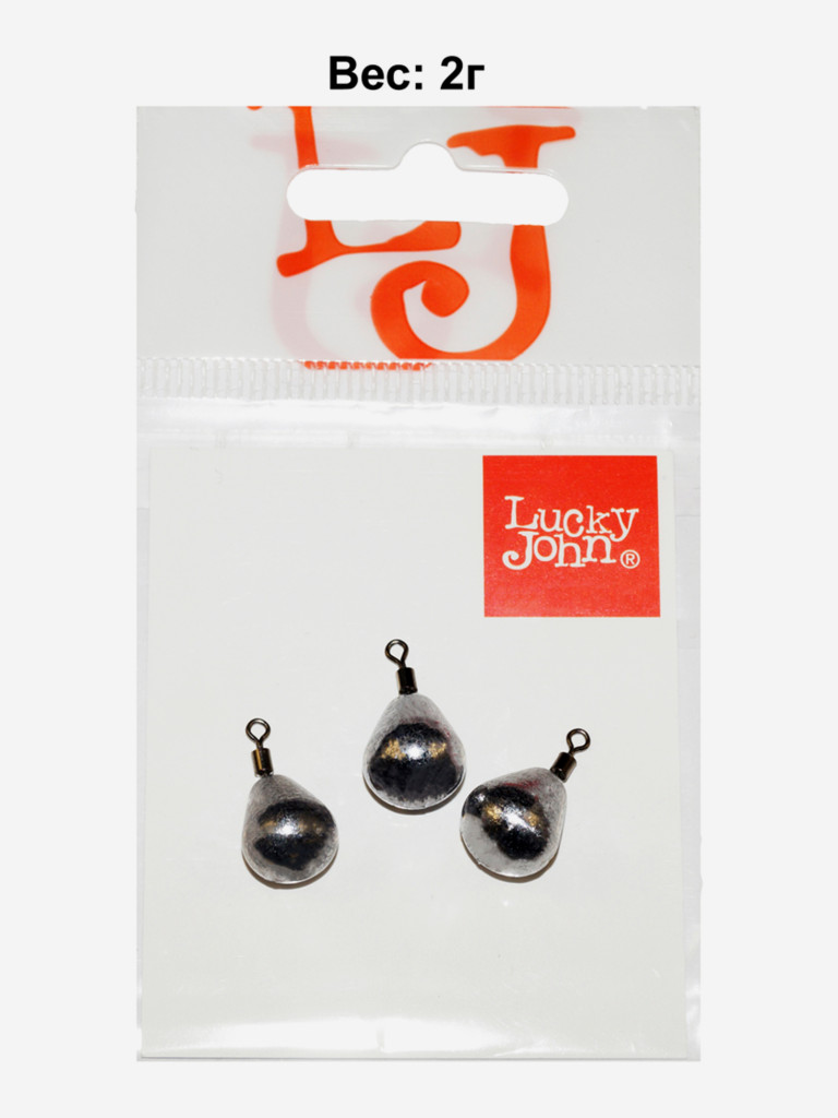 Рыболовные грузила для джига LUCKY JOHN JIG RIG 2г, набор 3шт