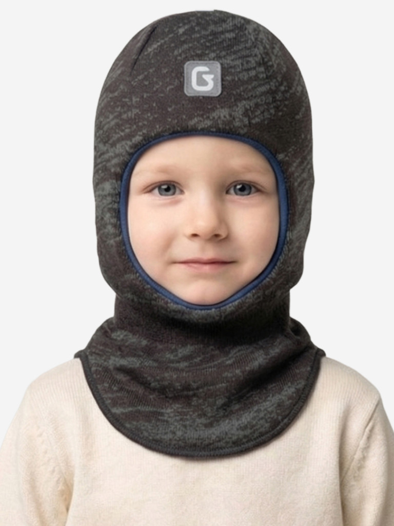 Шапка-шлем для мальчика GUSTI GW25AC1205B-GRAY