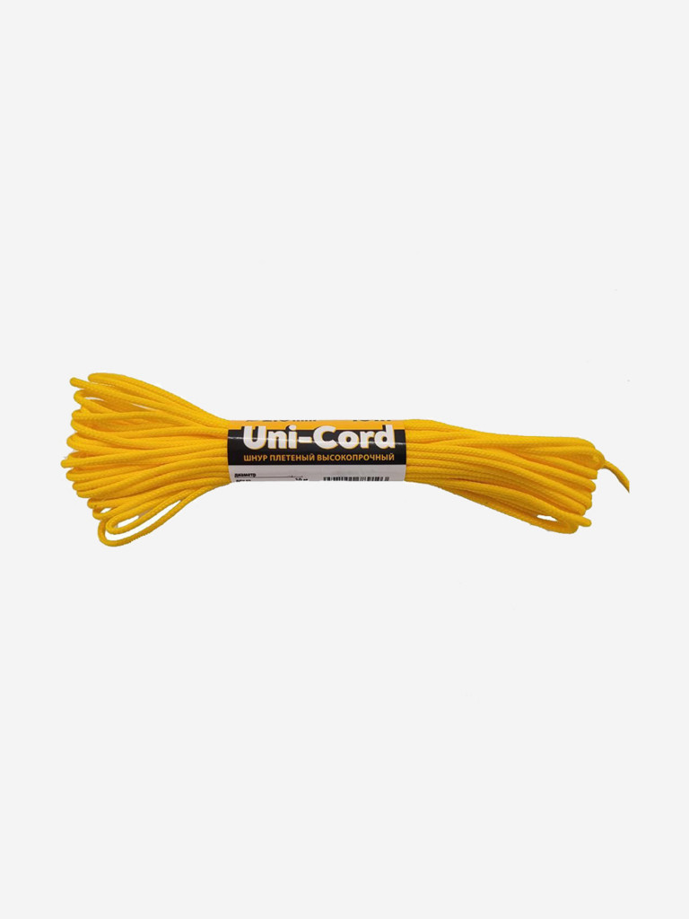 Шнур плетеный Петроканат UNI-CORD 2,0 мм (10 м) желтый, минимоток