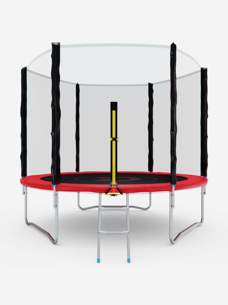 Батут с сеткой DFC PELPO 8ft с лестницей, RED