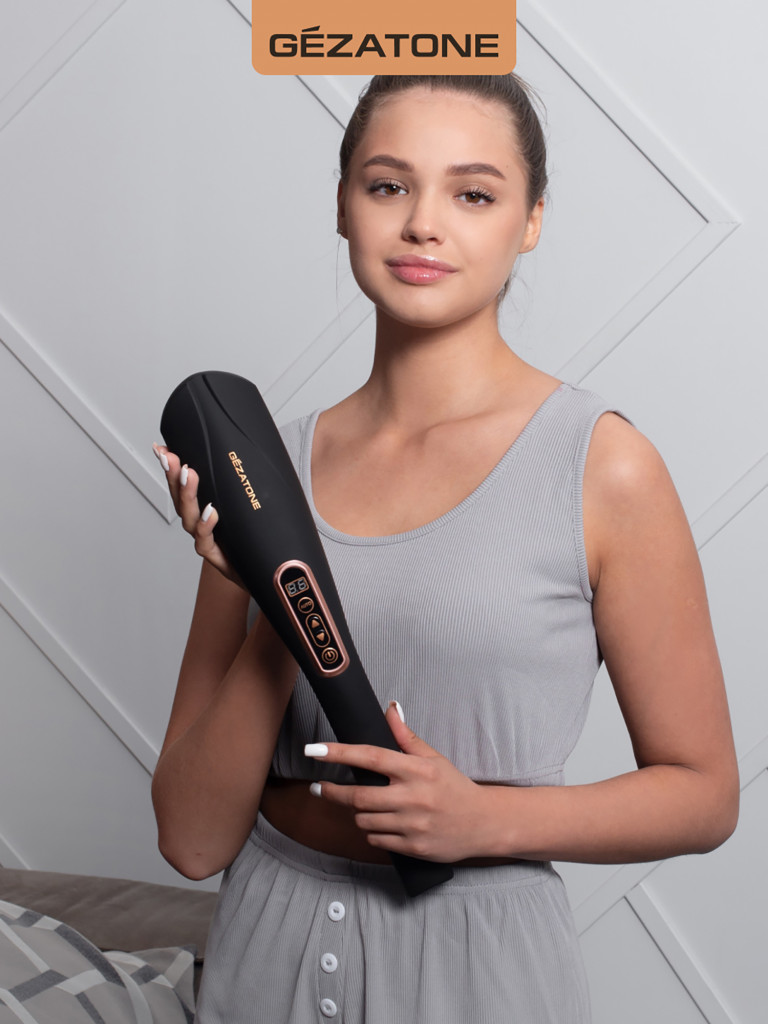 Массажер для тела Gezatone AMG127 NEO с 6-ю насадками, беспроводной