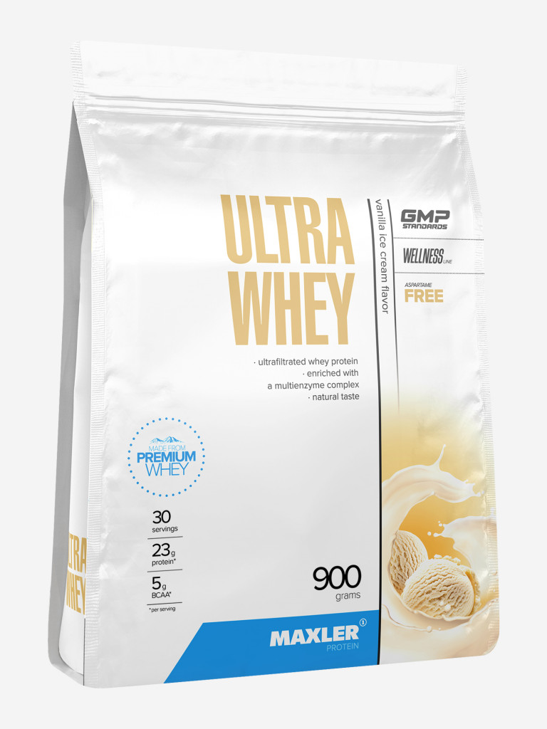 Протеин сывороточный Maxler, порошок, 900 г - Ванильное мороженое