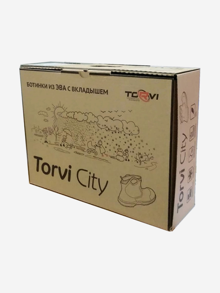 Ботинки "TORVI City" из полимерных материалов (ЭВА) с вкладышем, цвет: Черный