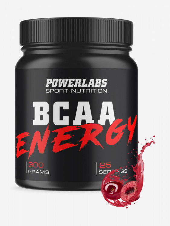 BCAA Energy, Powerlabs, 300 г, вишня