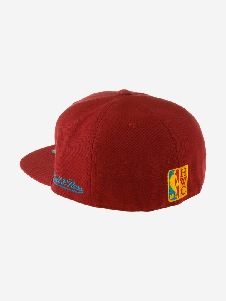 Бейсболка с прямым козырьком MITCHELL NESS 6HSFSH21251-LALCARD Los Angeles Lakers NBA (малиновый)