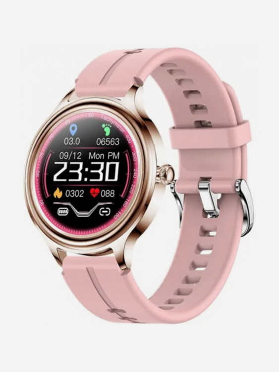 Умные часы CheckME Smart CMSKM05GP с календарем, счетчиком калорий, пульсометром, 38mm, розовый