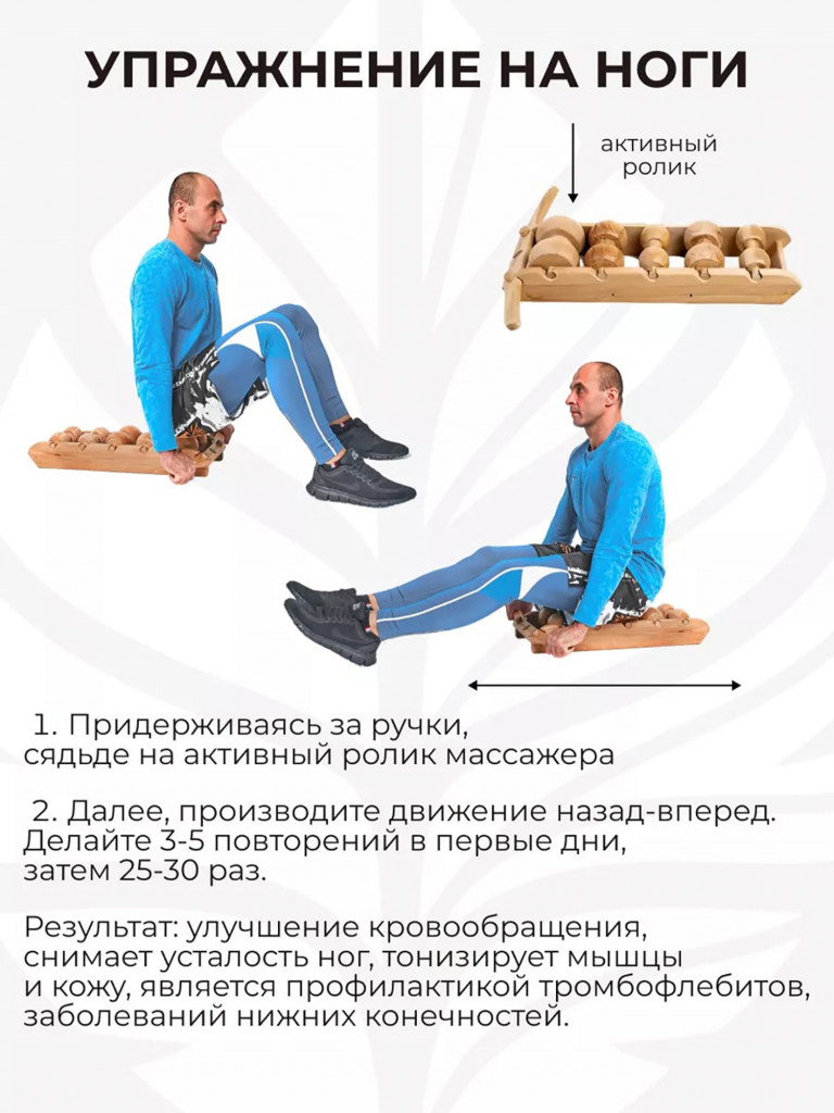 Массажер для спины Backwood 6-роликовый