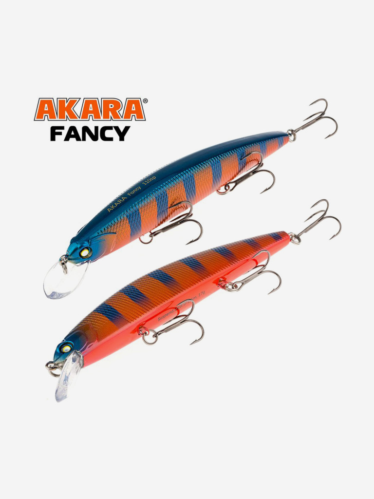 Воблер Akara Fancy 110SP минноу суспендер на щуку, судака 17гр A212