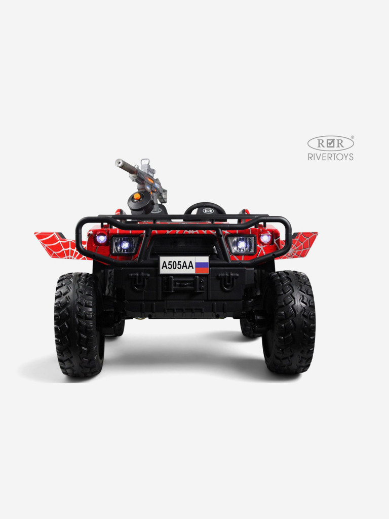 Детский электромобиль RIVERTOYS A505AA-LUX красный спайдер