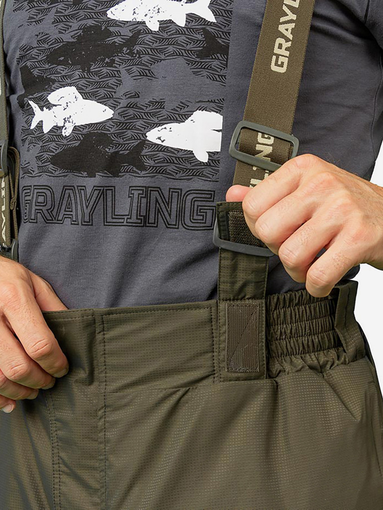 Костюм для рыбалки мужской GRAYLING, скат демисезонный -15, хаки