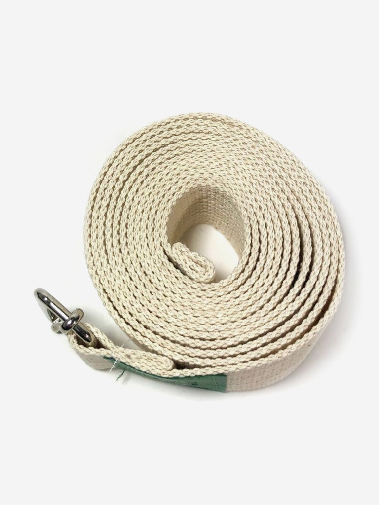 Ремень для йоги хлопковый Nature длиной 230 см, Рамайога, белый, 26377