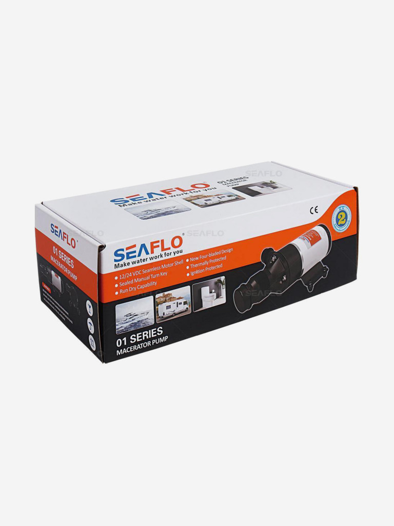 Помпа мацераторная, 45 л/мин, 12V, SeaFlo