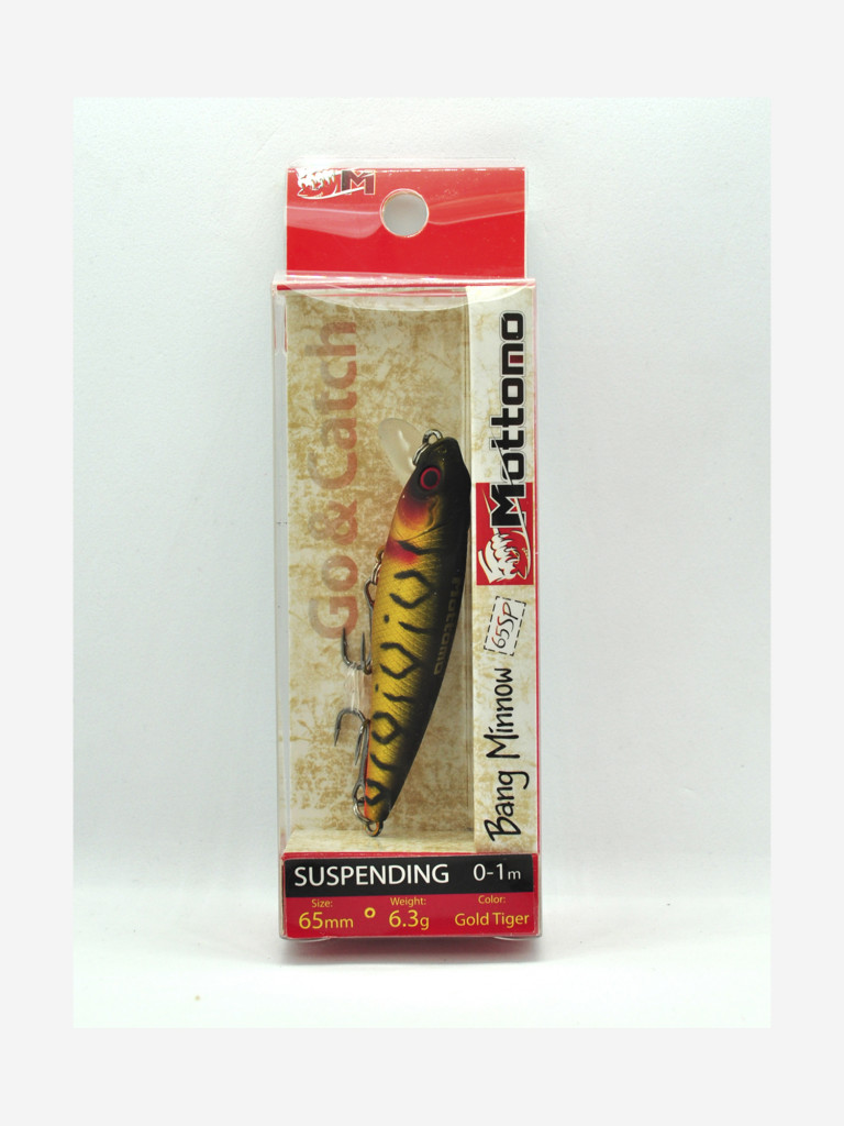 Воблер Mottomo Bang Minnow 65SP 6,3g Gold Tiger