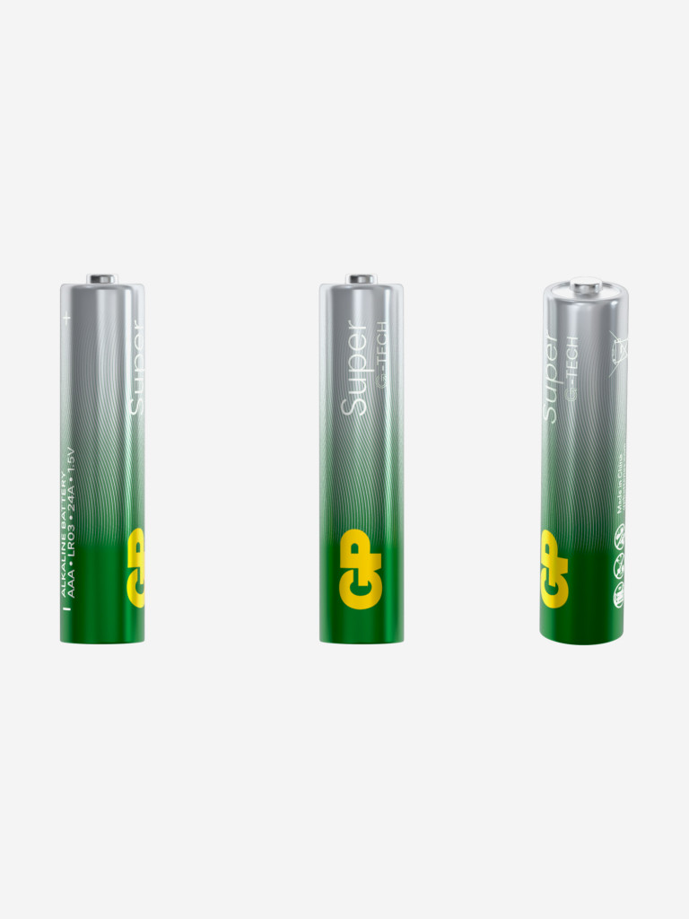 Батарейки мизинчиковые алкалиновые GP ААА Super Alkaline, 4 шт