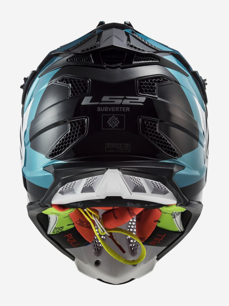 Мотошлем MX700 SUBVERTER EVO MAX LS2 (черно-бирюзовый глянцевый)