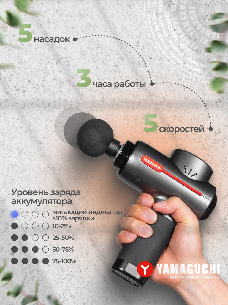 Перкуссионный массажер для тела Therapy Massage Gun
