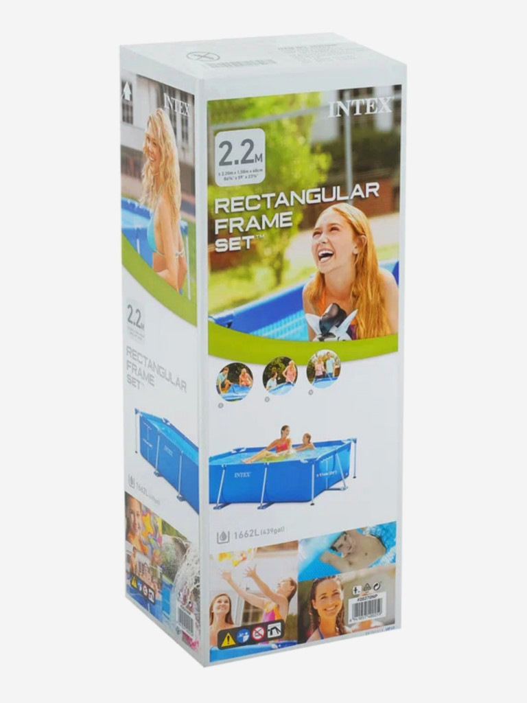 Бассейн каркасный прямоугольный Intex 28270NP "Frame Pool Rectangular" (220х150х60см)