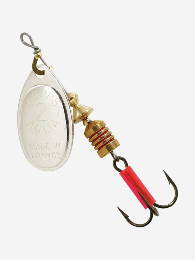 Блесна для рыбалки вертушка Mepps AGLIA 2, Silver, комплект из 5 штук