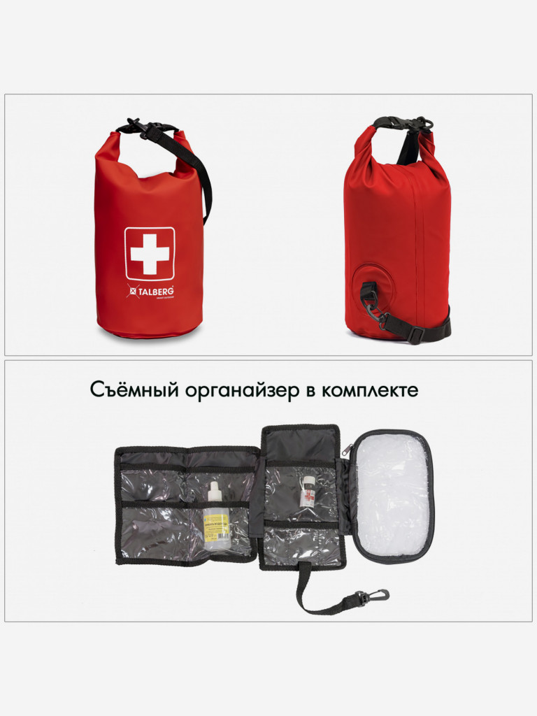 Гермоаптечка Talberg FIRST AID ROLL, красный