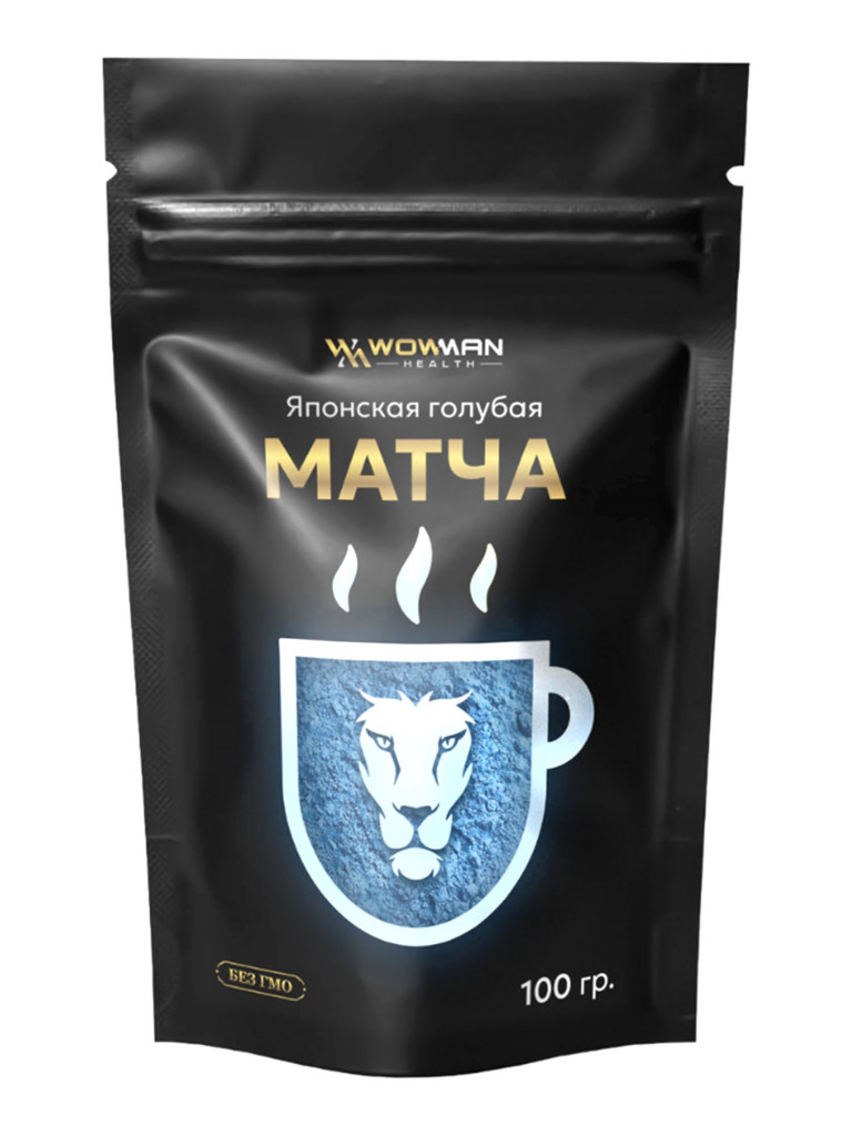 Подарочный набор WowMan Crazy Box Голубая матча (тайский синий чай)/Чай Ройбуш классический/Чай Улун клубника-банан