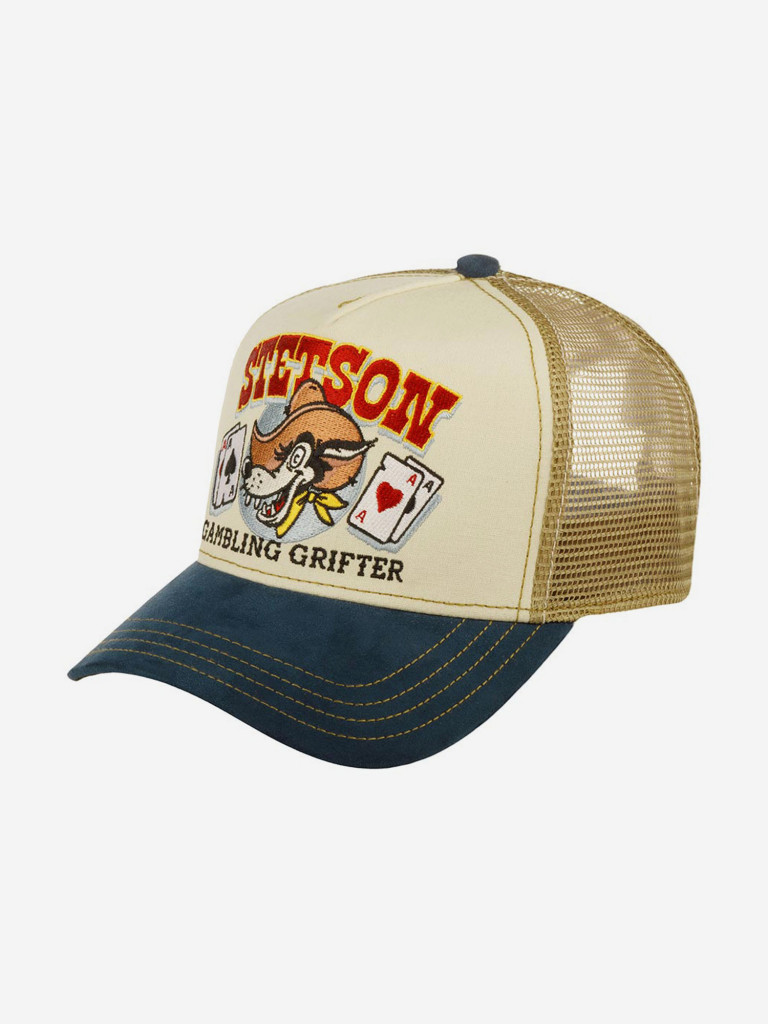 Бейсболка с сеточкой STETSON 7751191 TRUCKER CAP GAMBLING GRIFTER (синий)