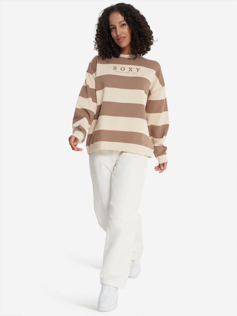 Свитшот женский оверсайз Roxy Strictly Stripes