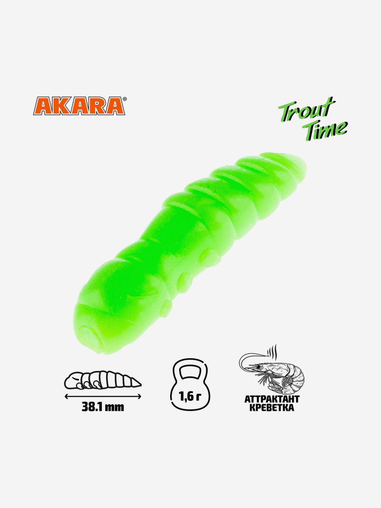 Силиконовая приманка Akara Trout Time TERMITE 1,5 Shrimp 452 (20 шт.)