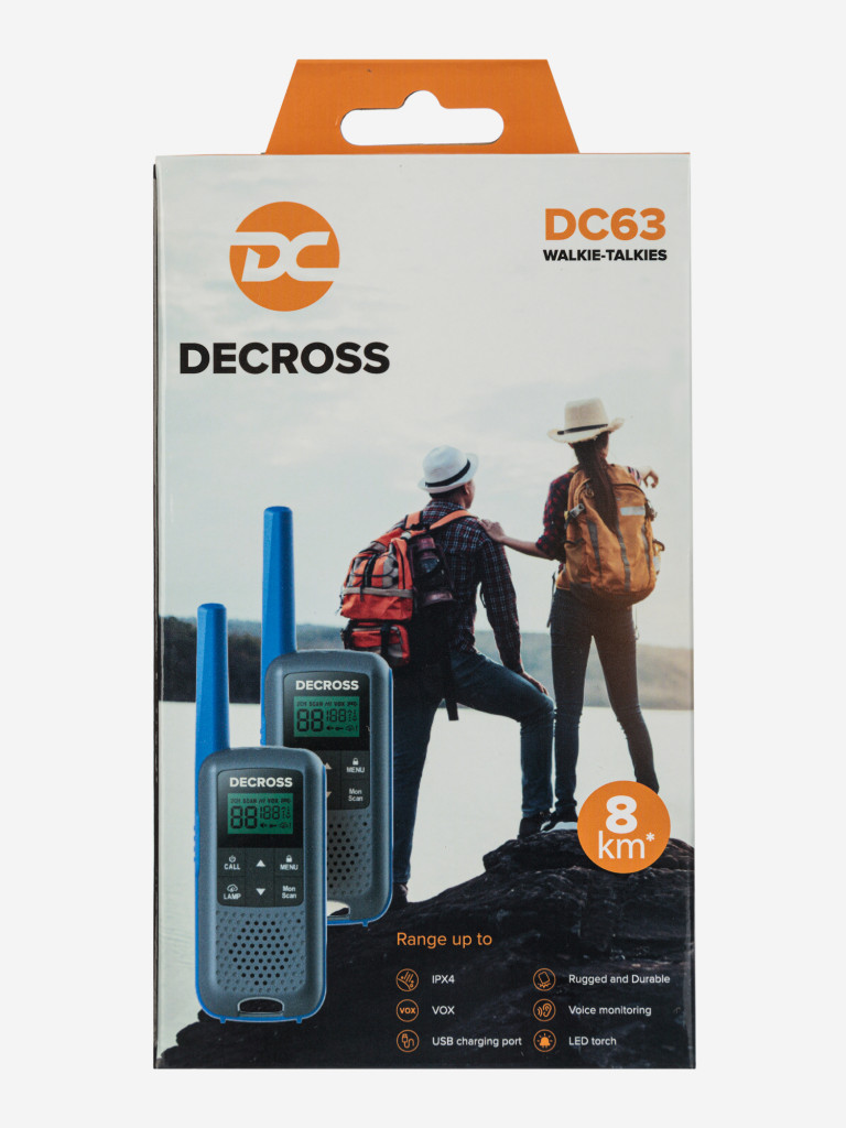 Комплект из двух радиостанций Decross DC63 Blue Twin EU с ЗУ