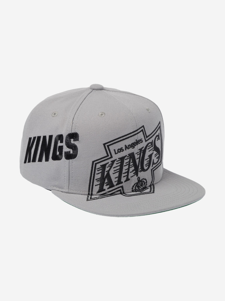 Бейсболка с прямым козырьком MITCHELL NESS HS10519-LAKGREY Los Angeles Kings NHL (серый)