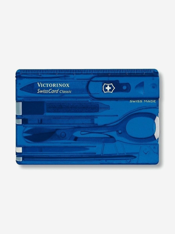 Швейцарская карточка Victorinox SwissCard, 82 мм, 10 функций синий цвет — купить за 4874 руб. со скидкой 23 %, отзывы в интернет-магазине Спортмастер