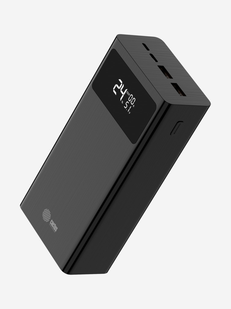 Мобильный аккумулятор Cactus CS-PBFSKA-30000 30000mAh 22.5W 4.5A USB-A/USB-C черный