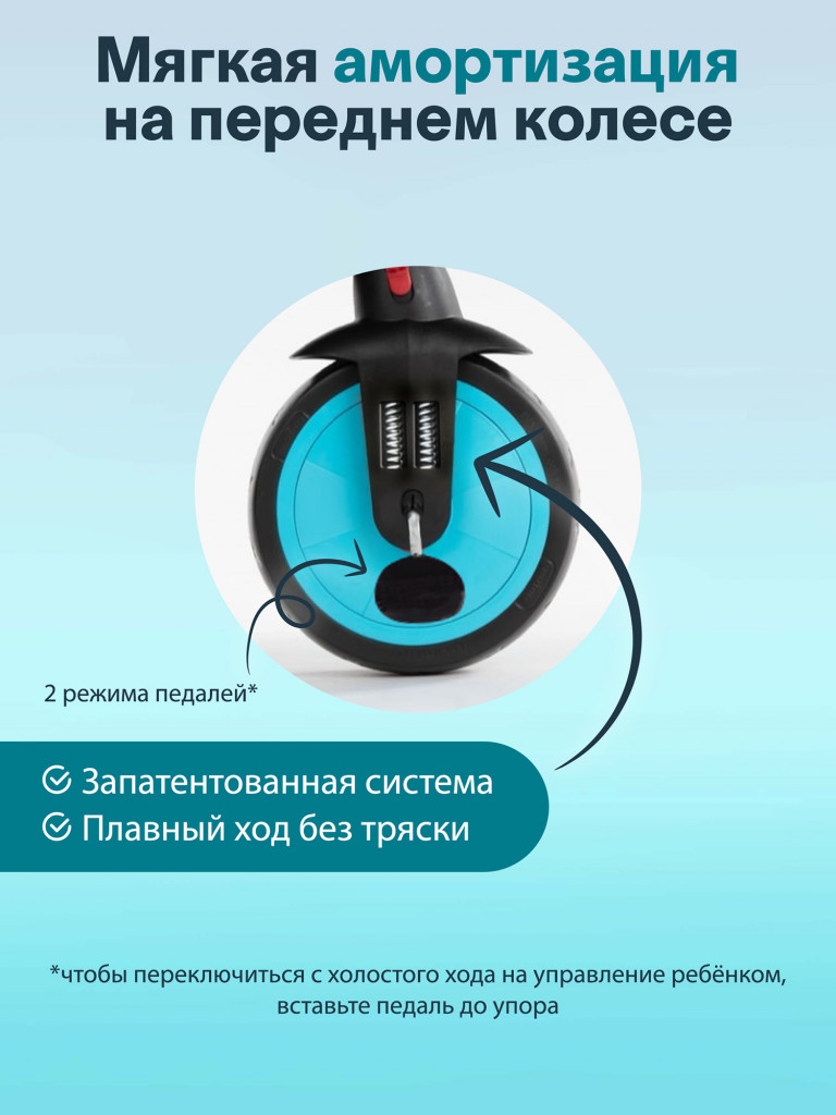 Велосипед детский трехколесный с ручкой SmarTrike STR3 Blue