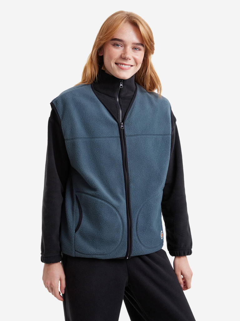 Жилет флисовый женский oversize PointHit тёплая безрукавка из шерпы
