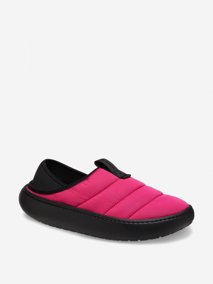 фото Полуботинки утепленные женские crocs classic puff moc, розовый