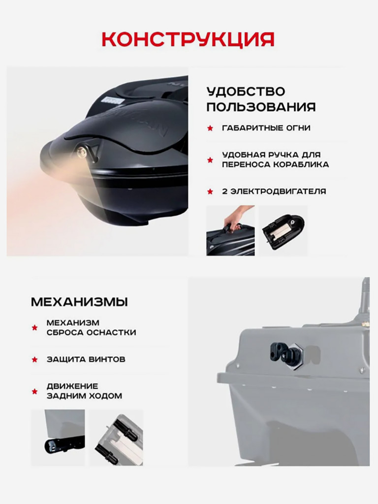 Прикормочный кораблик Boatman Actor Plus Pro Black (эхолот + GPS)