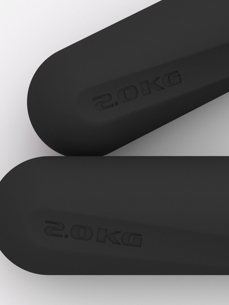 Гантели черные, 2 кг, 2шт