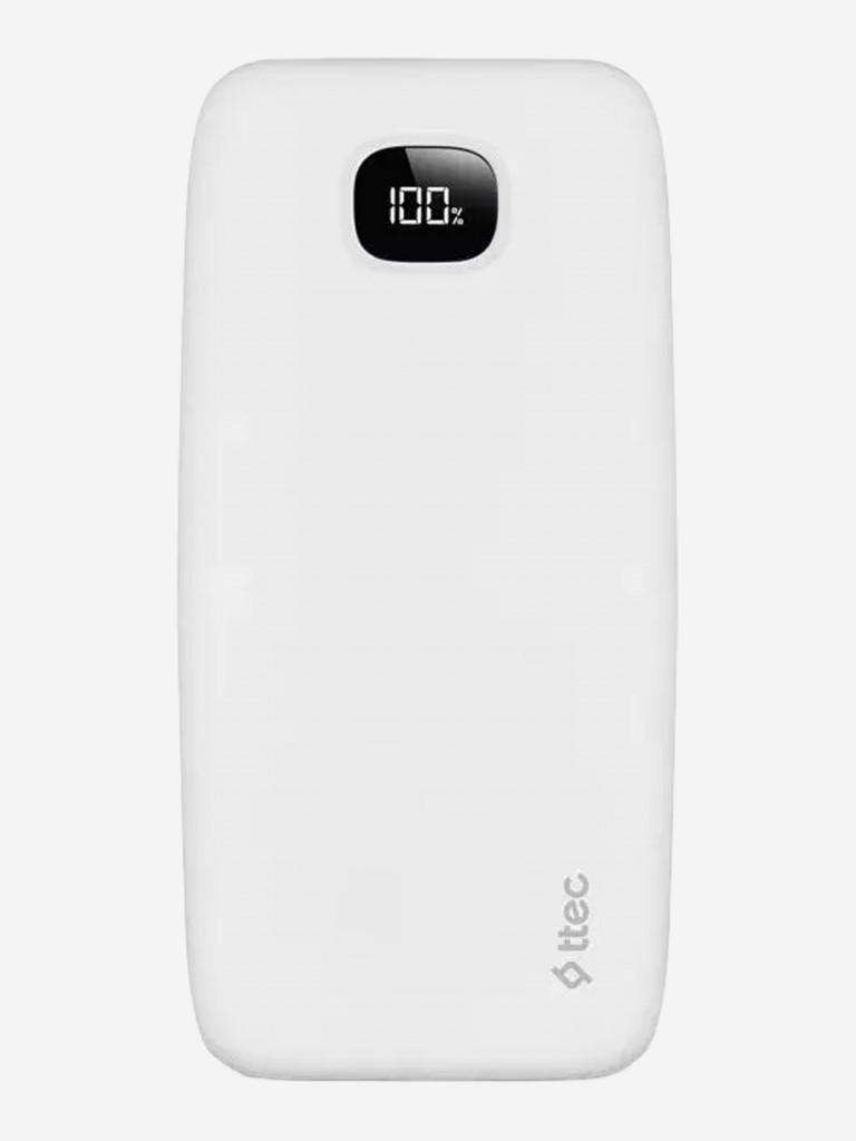 Внешний аккумулятор TTEC ChargeUp Pro LCD 20.000mAh PD 20W Powerbank. Цвет: белый