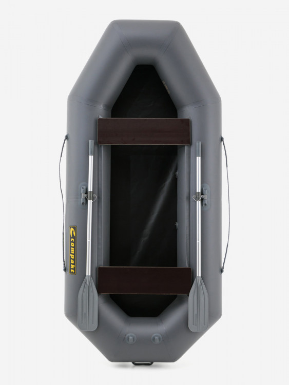 Лодка гребная под мотор Compakt 280, натяжное дно, серая