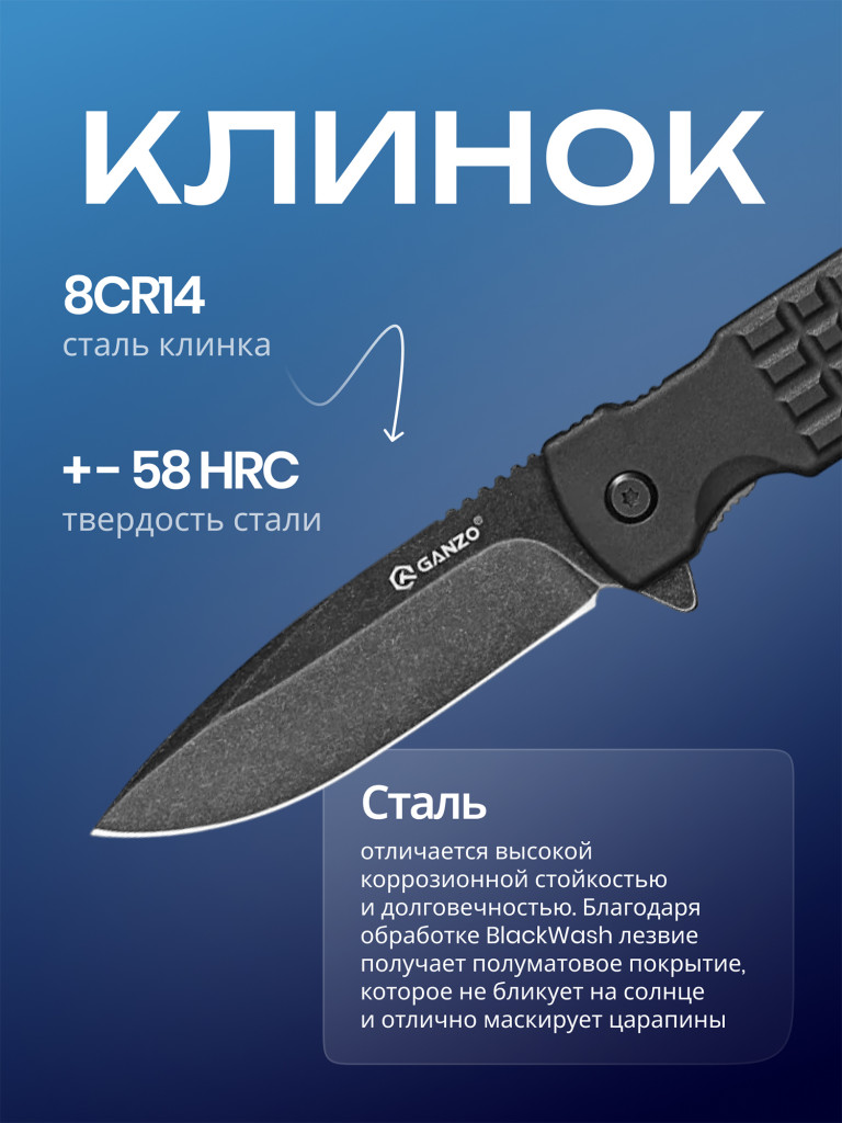 Нож складной Ganzo G627-BK