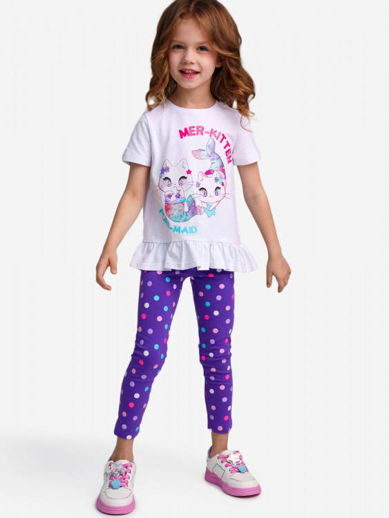Комплект Playtoday для девочки: футболка, легинсы