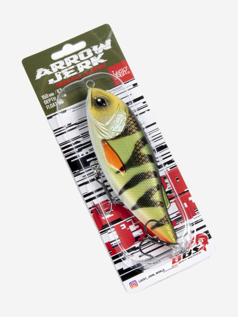 Воблер LUCKY JOHN BBS Original ARROW JERK F 015 см, джерк для крупного хищника