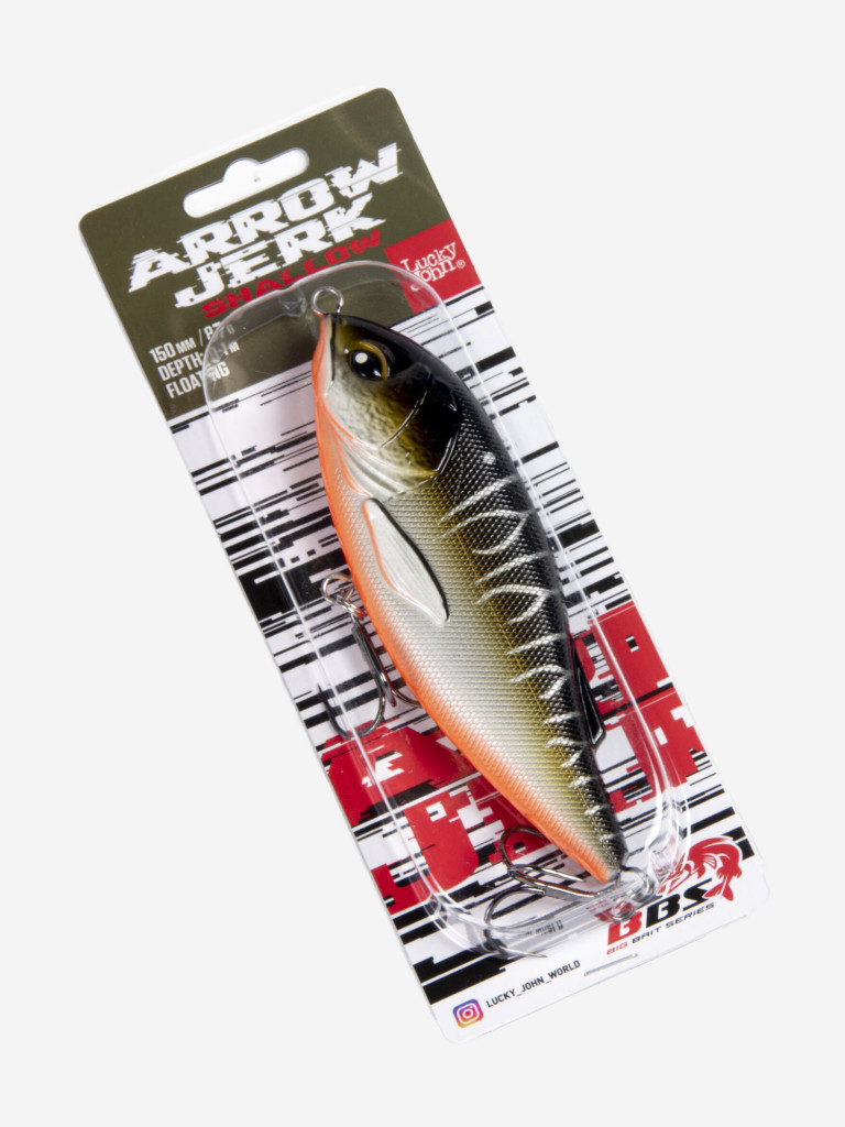 Воблер LUCKY JOHN BBS Original ARROW JERK F 015 см, джерк для крупного хищника