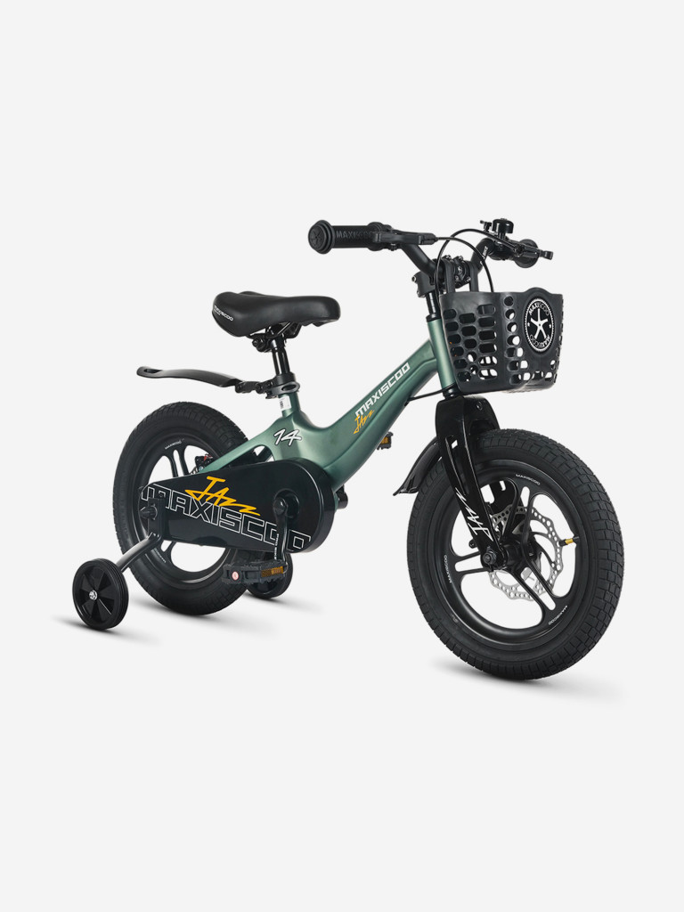 Велосипед детский Maxiscoo JAZZ PRO 14'', зеленый матовый, 2026