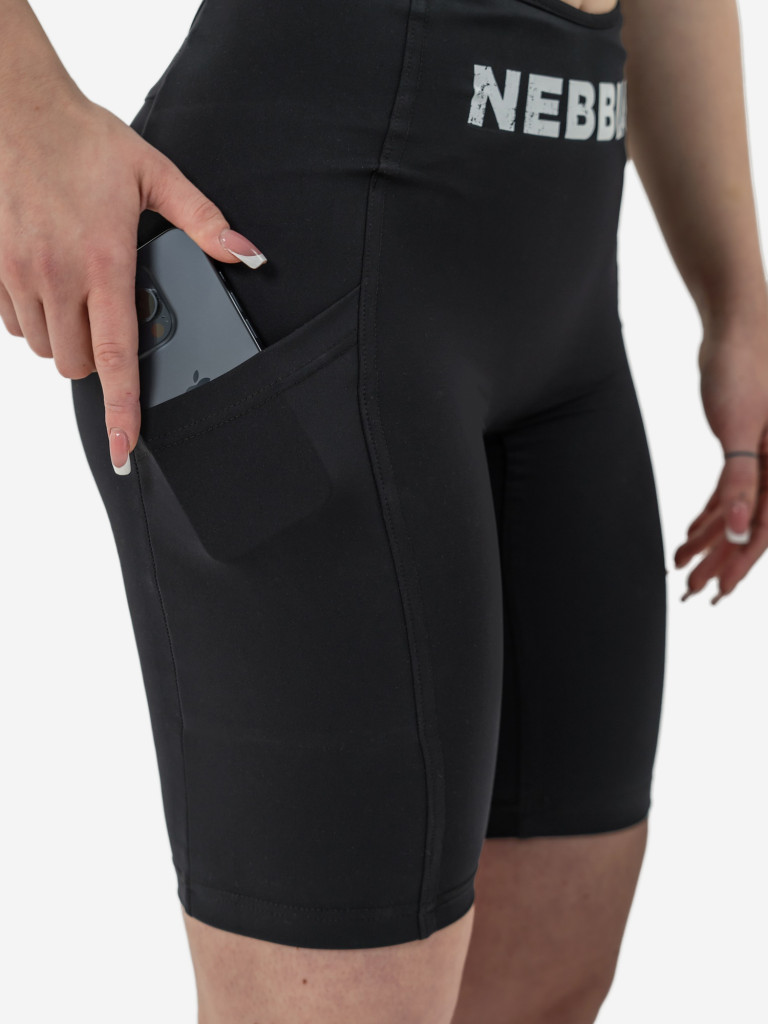 Шорты спортивные женские NEBBIA High waisted biker shorts 10″ GYM THERAPY 628
