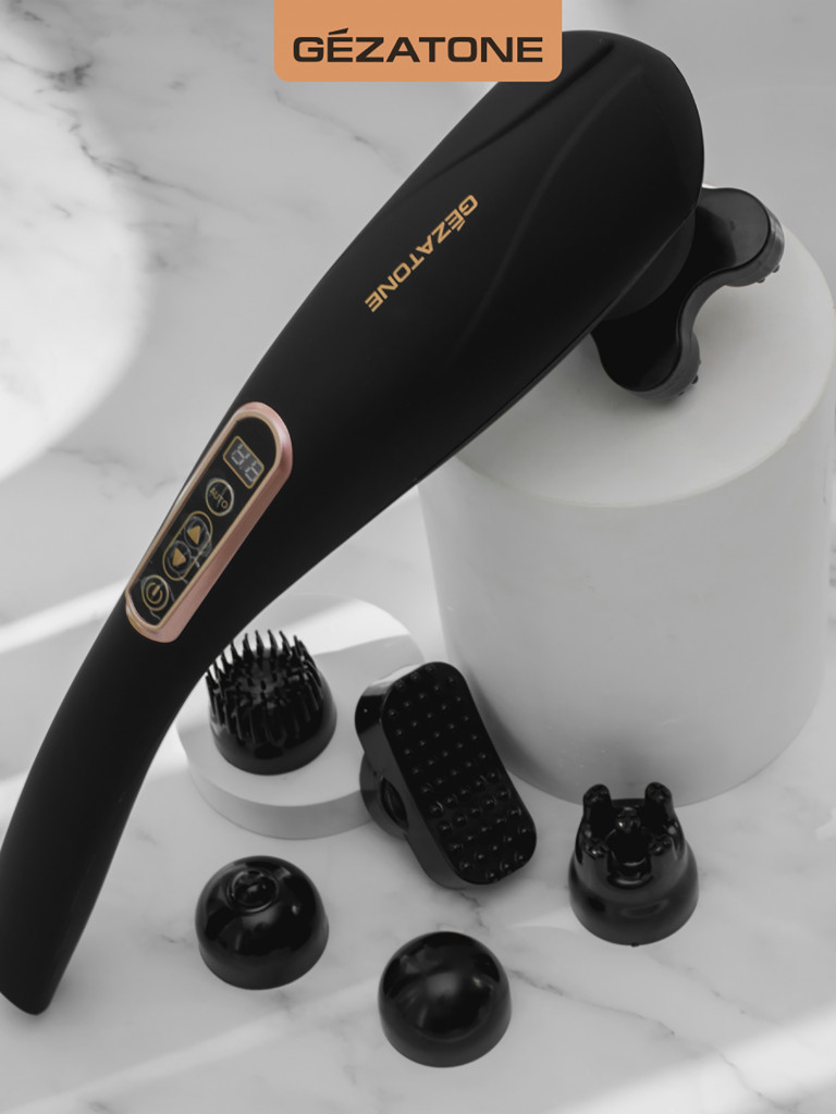 Массажер для тела Gezatone AMG127 NEO с 6-ю насадками, беспроводной