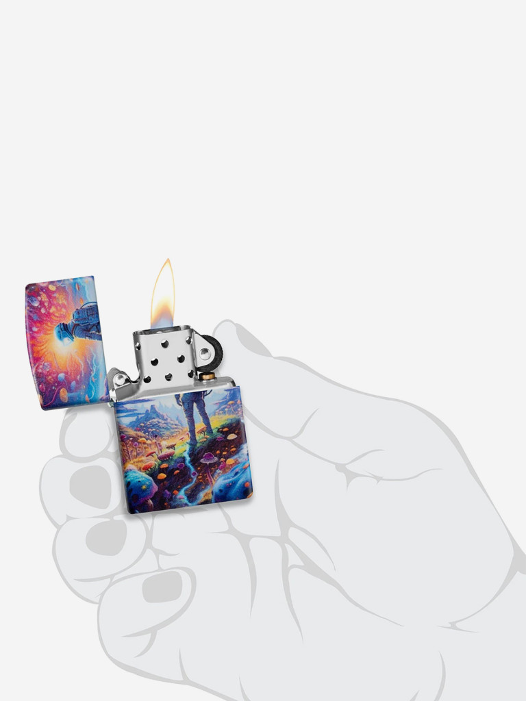 Зажигалка бензиновая ветроустойчивая Zippo Mushroom Forest Design 540 Matte